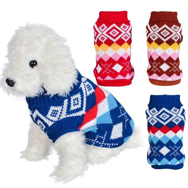 

dog apparel xs-xxl pet knitting warm coat clothing autumn and winter sweater puppy costume