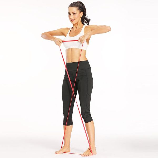 

latex resistance belt 2 meters plus thick elastic pull ring deep squat stretch hip yoga fitness equipment bands