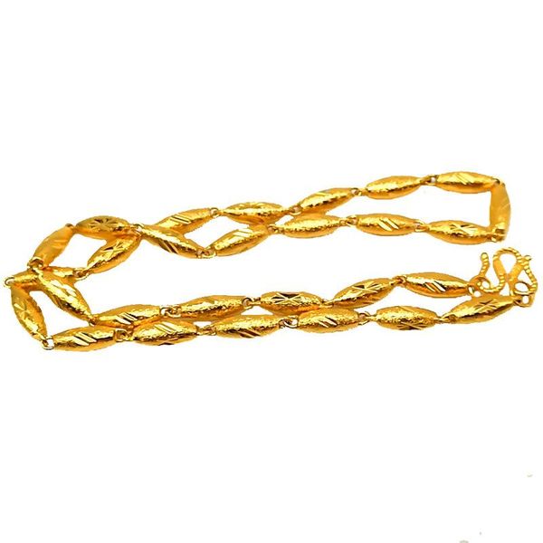 

chokers 2021 fashion choker chain men necklace width oval original 24k gold figaro cuban chains necklaces for women wedding jewelry, Golden;silver