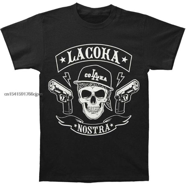 

men's t-shirts funny men t shirt women novelty tshirt la coka nostra mc (la) t-shirt male brand teeshirt summer cotton, White;black