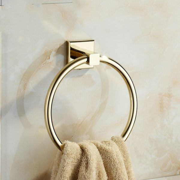 

european gold copper towel ring rack vintage brass polished bar mounting bathroom accessories b70 rings