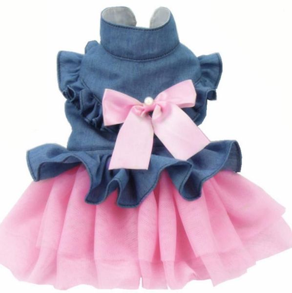 

teddy princess dress dog wedding pink bow apparel