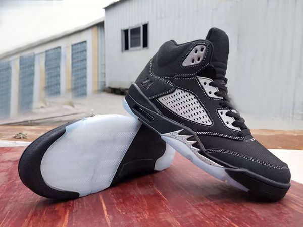 

5 anthracite man basketball shoes 5s wolf grey-clear-black outdoor sneakers stealth 2.0 db0731-001 with box