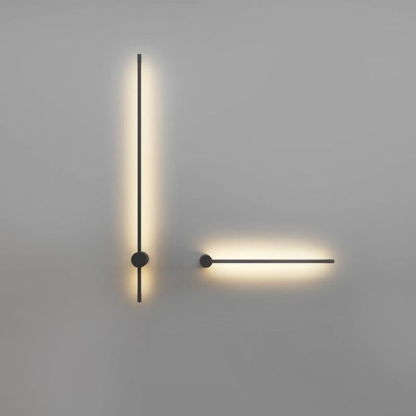 

nordic led long wall lamp decoration family bedroom living room surface mounted background sconce lighting fixture