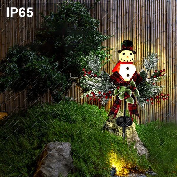 

solar snowman led lamp decoration christmas cartoon light ground landscape garden lawn lamps