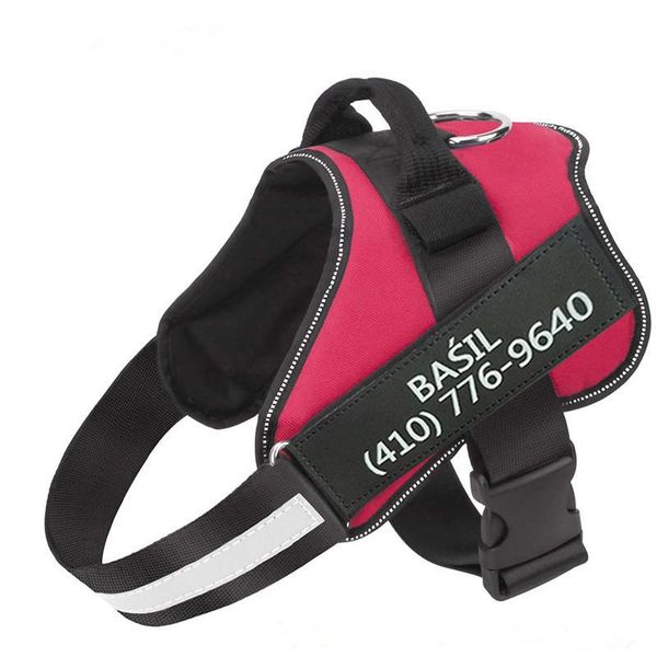 

dog collars & leashes pet harness no pull reflective breathable adjustable for vest id custom patch