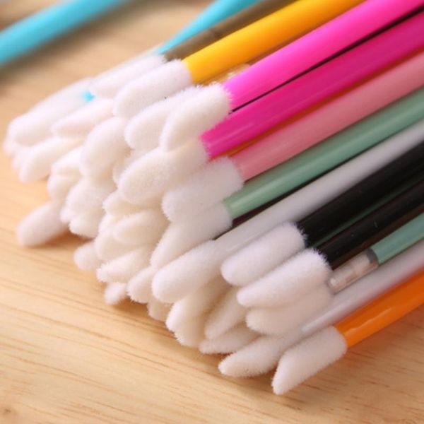 

makeup brushes 50pcs disposable solid rod lip brush soft lipstick mascara wands applicators eyelash cleaner cosmetic make up tools