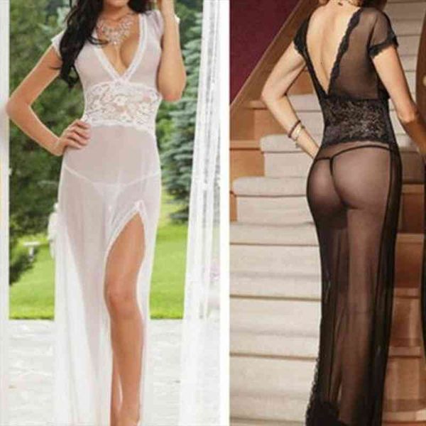 

fashion nightie lingerie womens sleepwears long skirt v neck nightgowns temptation underwear nightdress sleepshirts, Black;red