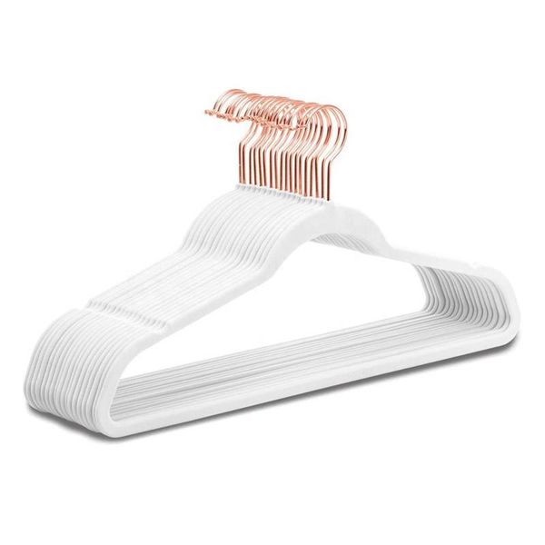 

hangers & racks abs flocking non-slip hanger clothing store finishing seamless storage tools household hanging magic clothes drying ra