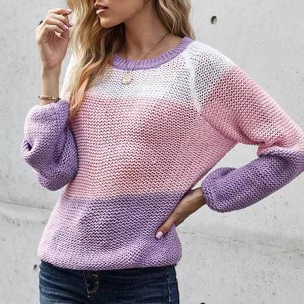 

elegant autumn oversized sweater women patchwork loose knitted sweaters women long sleeve pullover female jumper cashmere#a3, White;black