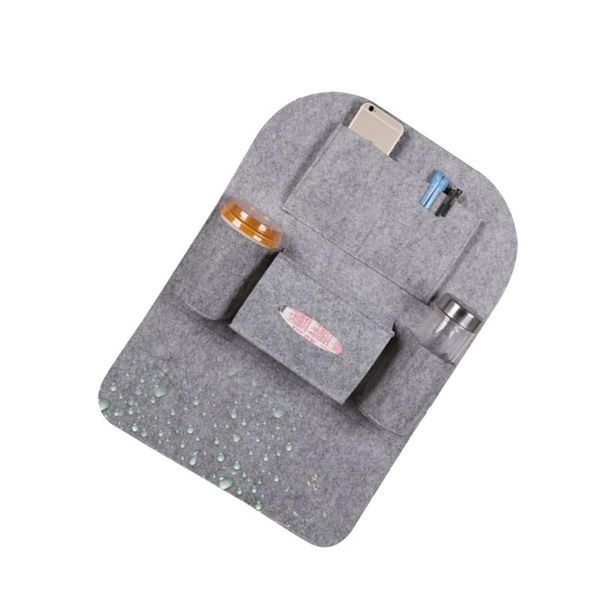 

auto storage pouch car back seat bag multi-pocket holder for organizing (light gray) organizer