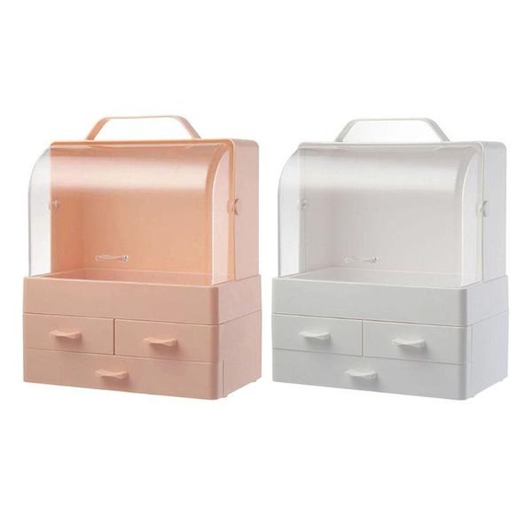 

waterproof makeup organizer dustproof handheld cosmetic storage box case holder d5bf eyebrow tools & stencils