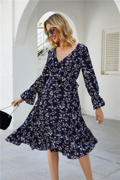 

women's style dress pregnancy maternity dresses pregnant clothes, White