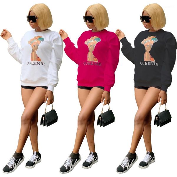 

women's & female clothing womens designer letter print hoodies long sleeve o-neck ladies sweatshirts fashion casual autumn winter, Black