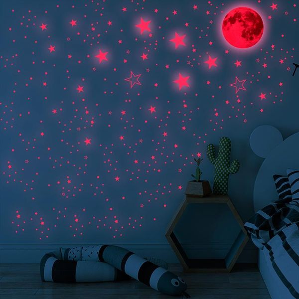 

wall stickers 1049pc luminous moon star sticker living room bedroom study el bar shopping mall diy self-adhesive cartoon