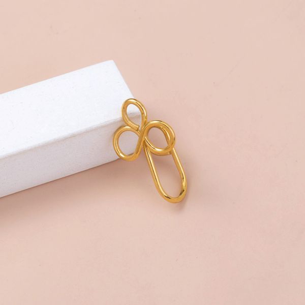

selling golden stainless steel nose ring clip false ring new manual winding puncture nose ornament, Silver