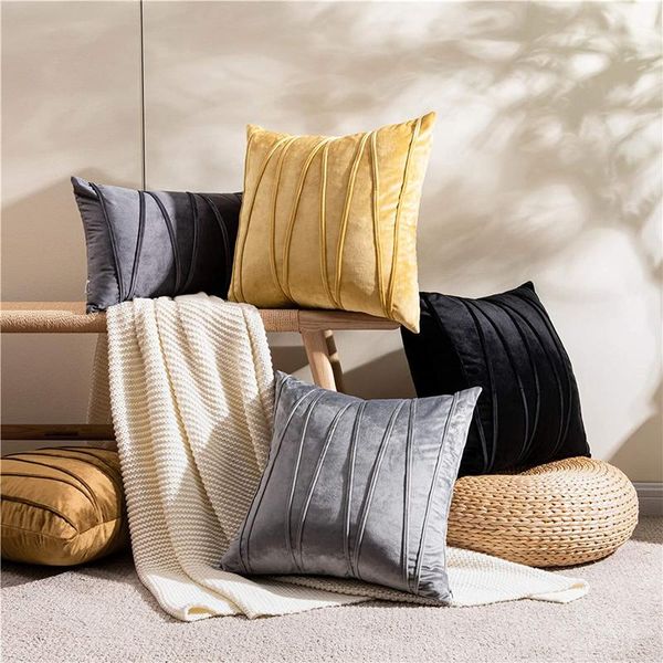 

cushion/decorative pillow nordic cushion cover velvet for sofa living room 45*45 decorative housse de coussin home decor