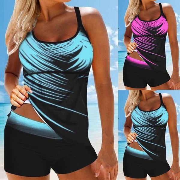 

one-piece suits women plus size s-5xl gradient print halter tankini swimjupmsuit swimsuit beachwear swimwear maillot de bain femme brazilian