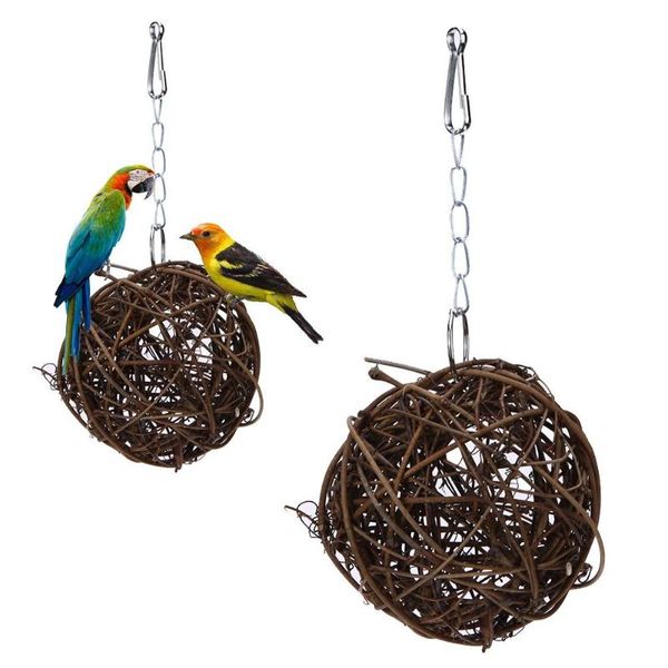 

other bird supplies branch rattan balls parrot interactive chewing toys small animals intelligence cage hanging ornament