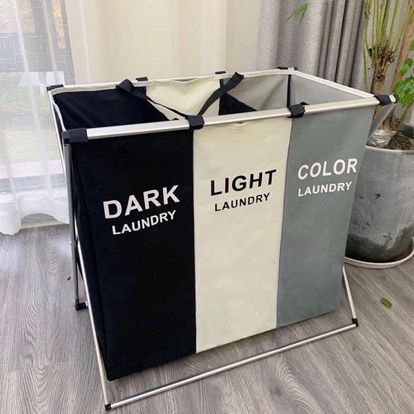 

laundry bags x-shape dirty clothes organizer bag large collapsible cloth three gri washing storage basket waterproof