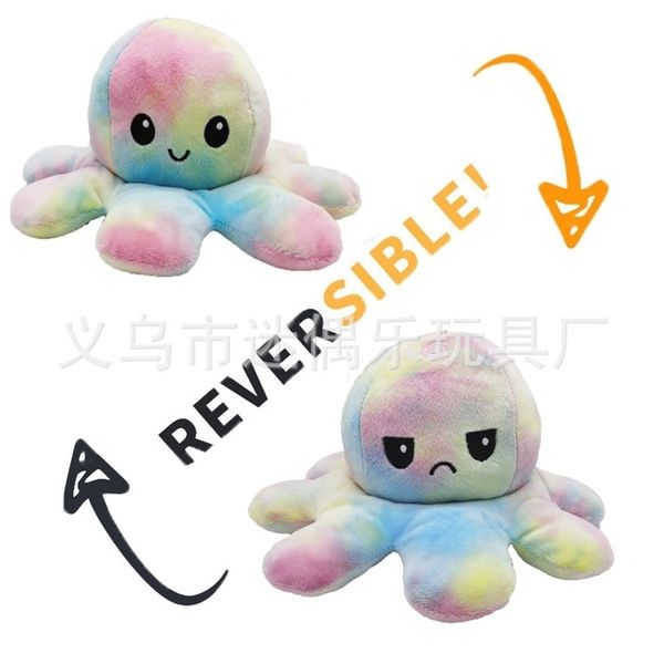 

cute double face expression flip ocs plush toy doll reversible