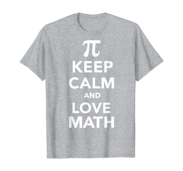 

keep calm and love math t-shirt, White;black