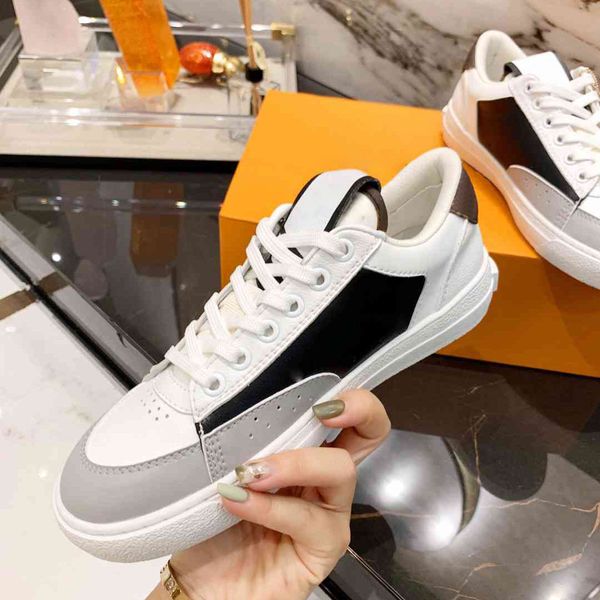 Luis Vuittons Schwarzes Paar Bottom Models Druck Lvity White Casual Schuhe Top Leder Design Liebe Männer und Frauen flache Turnschuhe SOPRT High-Top-Schnürschneaker