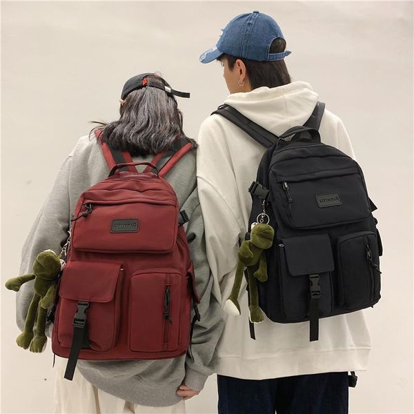 

nylon women backpack female multi-pocket travel rucksack student school bags for teenage girls boys mochila sac