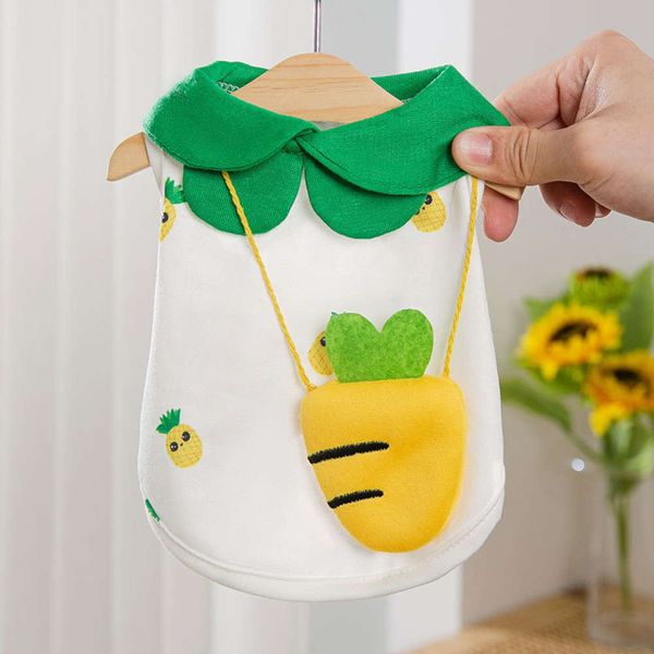 

dog apparel three dimensional pineapple dog clothing summer thin teddy bear vest cute breathable cat pet