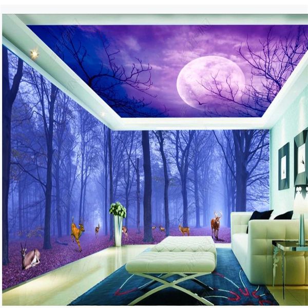 

custom 3d p wallpaper beautiful fantasy fairy tale forest wallpapers moonlight whole house background wall mural