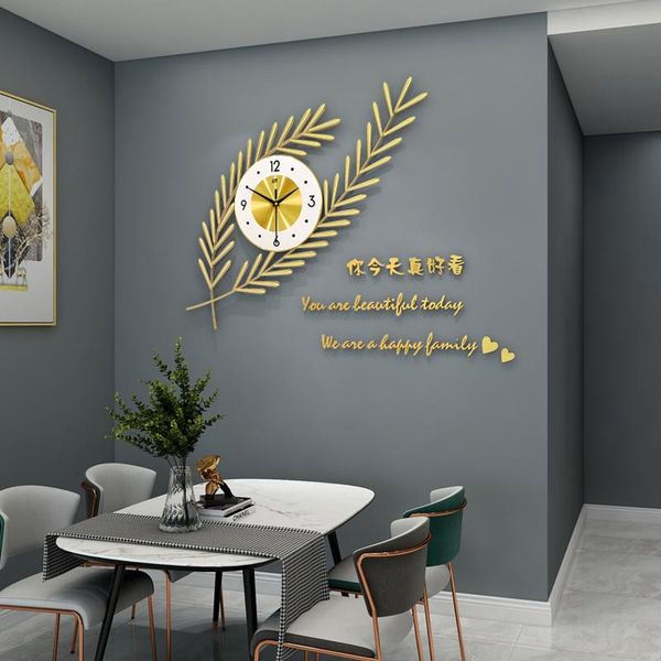 

wall clocks feather creativity clock living room large digital modern design nordic horloge decor minimalist dk50wc