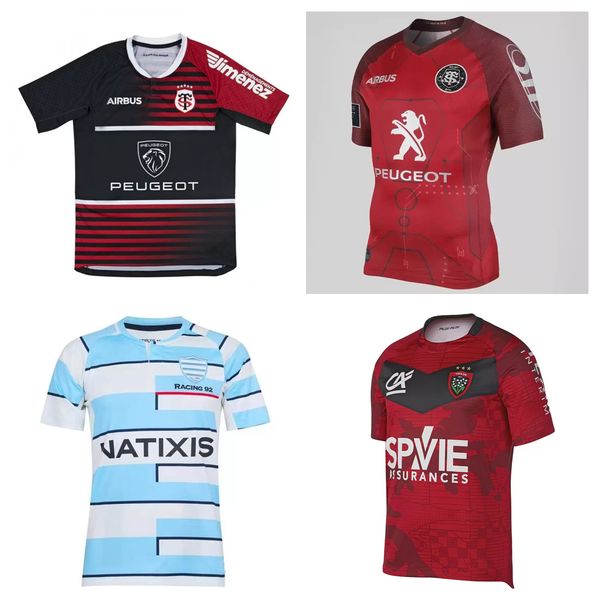 

2021 2022 biarritz toulouse racing 92 rugby jersey 21 22 stade toulousain rctoulon union bordeaux begles home away perpignan domicile exteri, Black;gray