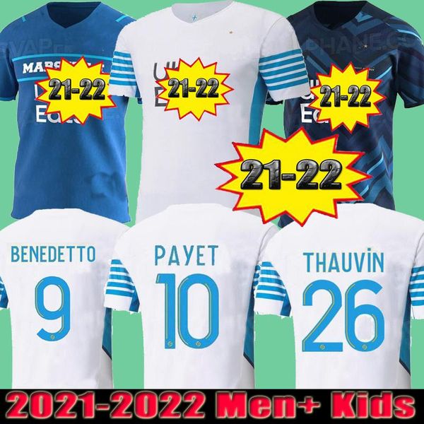 

21 22 maillot de foot olympique de marseille soccer jersey 2021 2022 om marseille payet thauvin benedetto milik kamara thauvin payet alvaro, Black;yellow