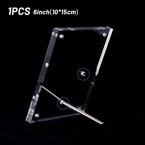 

frames 1pcs acrylic po frame hd transparent pendulum table with nail display stand plexiglass card