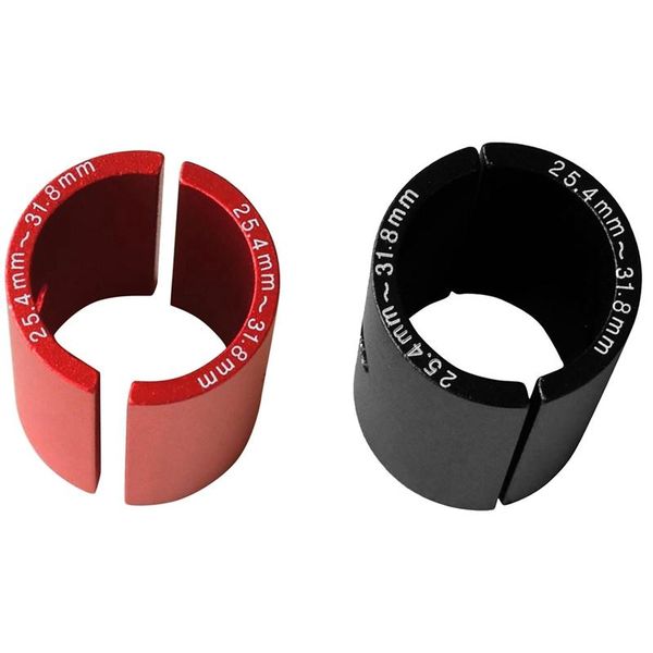 

tools 2set bike handlebar bar shim spacer stem reducer size reducing bushing sleeve 25.4mm to 31.8mm black & red