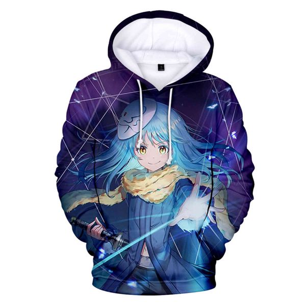 

women's hoodies & sweatshirts that time i've been reincarnated as a slime hoodie boys girls high-quality clothes and man woman tra, Black