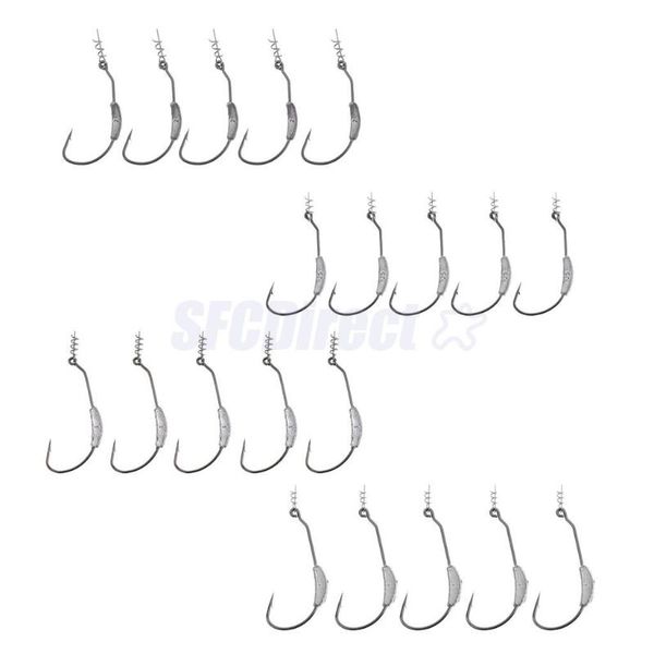 

20pcs/lot worm hook wide belly jigging swimbait hooks sea fishing lure soft bait fishhook with lead weight tackle
