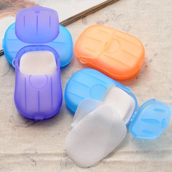 

soap dishes 20pcs paper portable boxed mini scented slice outdoor travel supplies bath