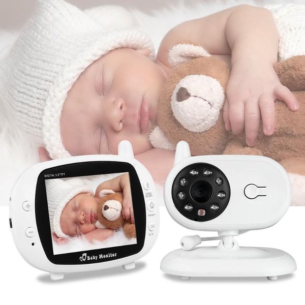 

3.5inch wireless video color baby monitor nanny security camera night vision temperature monitoring two-way talk phone monitors