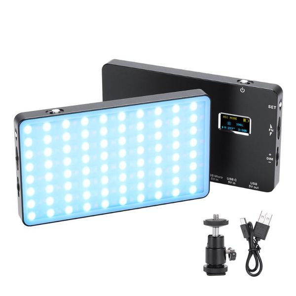 

kingma rgb led pograph light video full color dimmable camera selfie fill for dslr live vlogging streaming flash heads