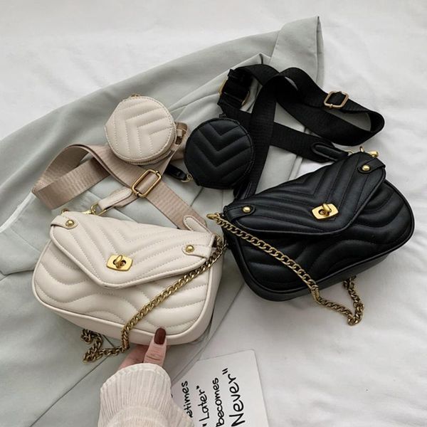 

evening bags french style women quilted faux leather shoulder bag with zippy coin purse multipurpose small crossbody sling handbag