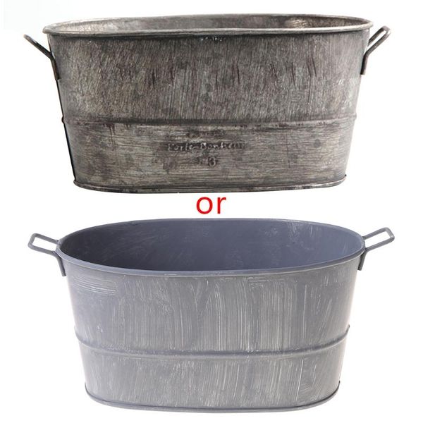 

garden plant pot decorative vintage succulent planter zinc coat bucket boxes flower barrel patio yard gardening home planters & pots