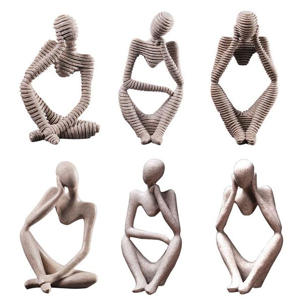 

nordic abstract thinker statue resin figurine deskornaments handmade art crafts sculpture office home decoration k3na fragrance lamps