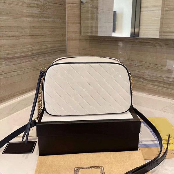 

evening bags 2021 fashion 100% genuine leather handbags selling women's designer hand small chain diamond lattice purses camera bag1