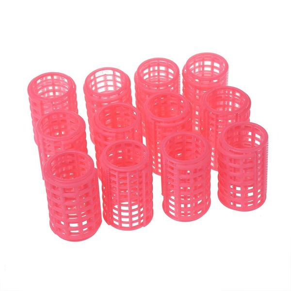 

pcs pink plastic makeup diy hair styling roller curlers clips accessories