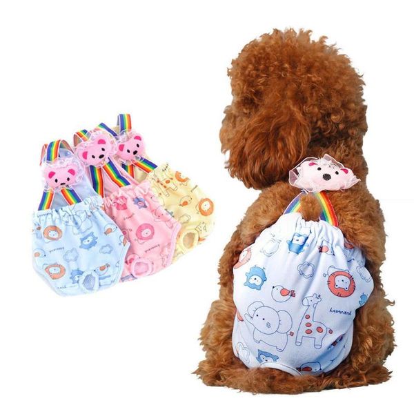 

dog apparel universal cartoon printing physiological pant for pet dogs casual pants