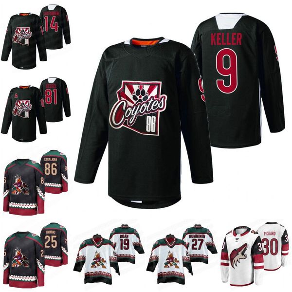 

phil kessel coyotes throwback night jersey ekman-larsson eriksson teppo numminen radim vrbata darcy kuemper shane doan jovanovski schmaltz j, Black;red