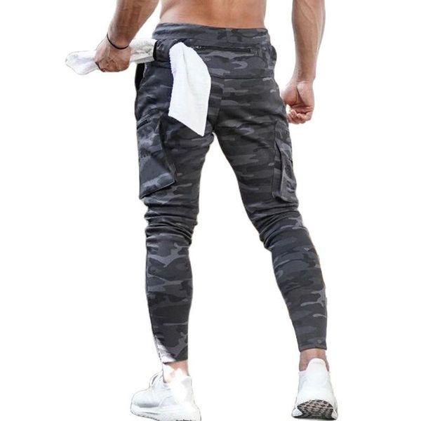 

men's pants mens jogger pnats sweatpants man gym workout fitness cotton trousers male casual fashion skinny track pant zipper training, Black