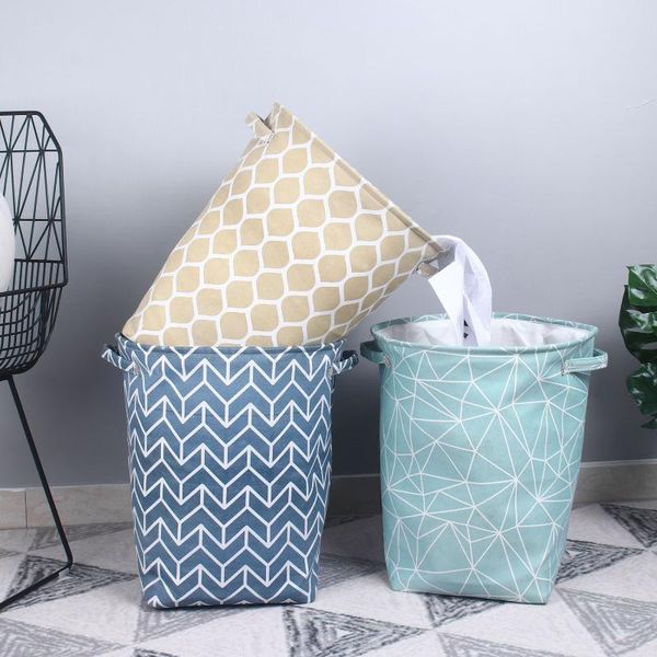 

durable stand large laundry basket household dirty clothes storage bag folding toys washing big bucket with handle & organization