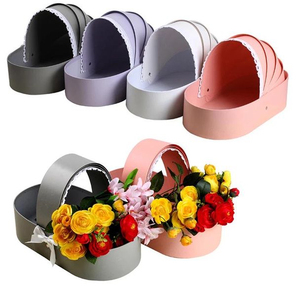 

baby bed flower box cradle rose arrangement basket gift wedding home decoration christmas wrap